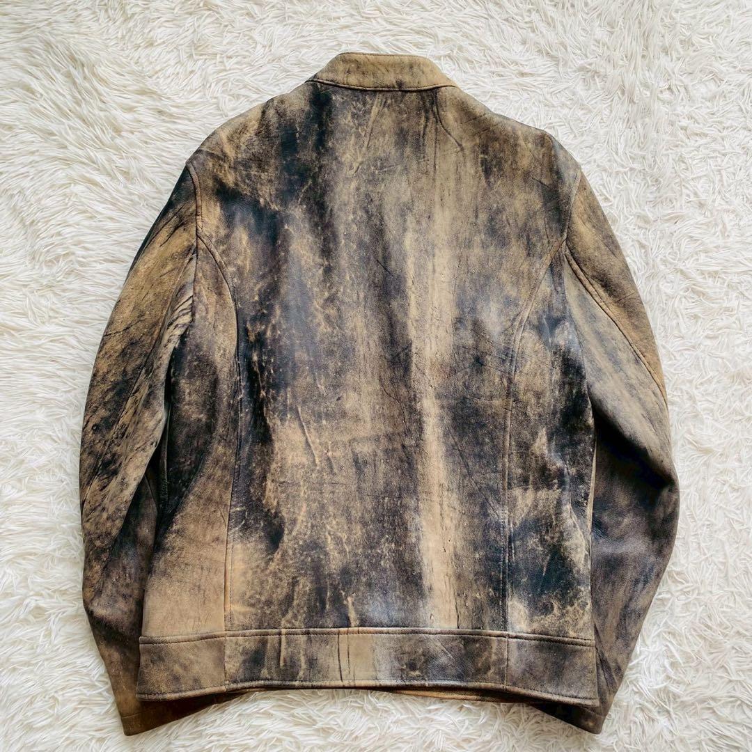 ウィンドアーマー●最上級イタリアンラムレザー●シングルライダースジャケット XL