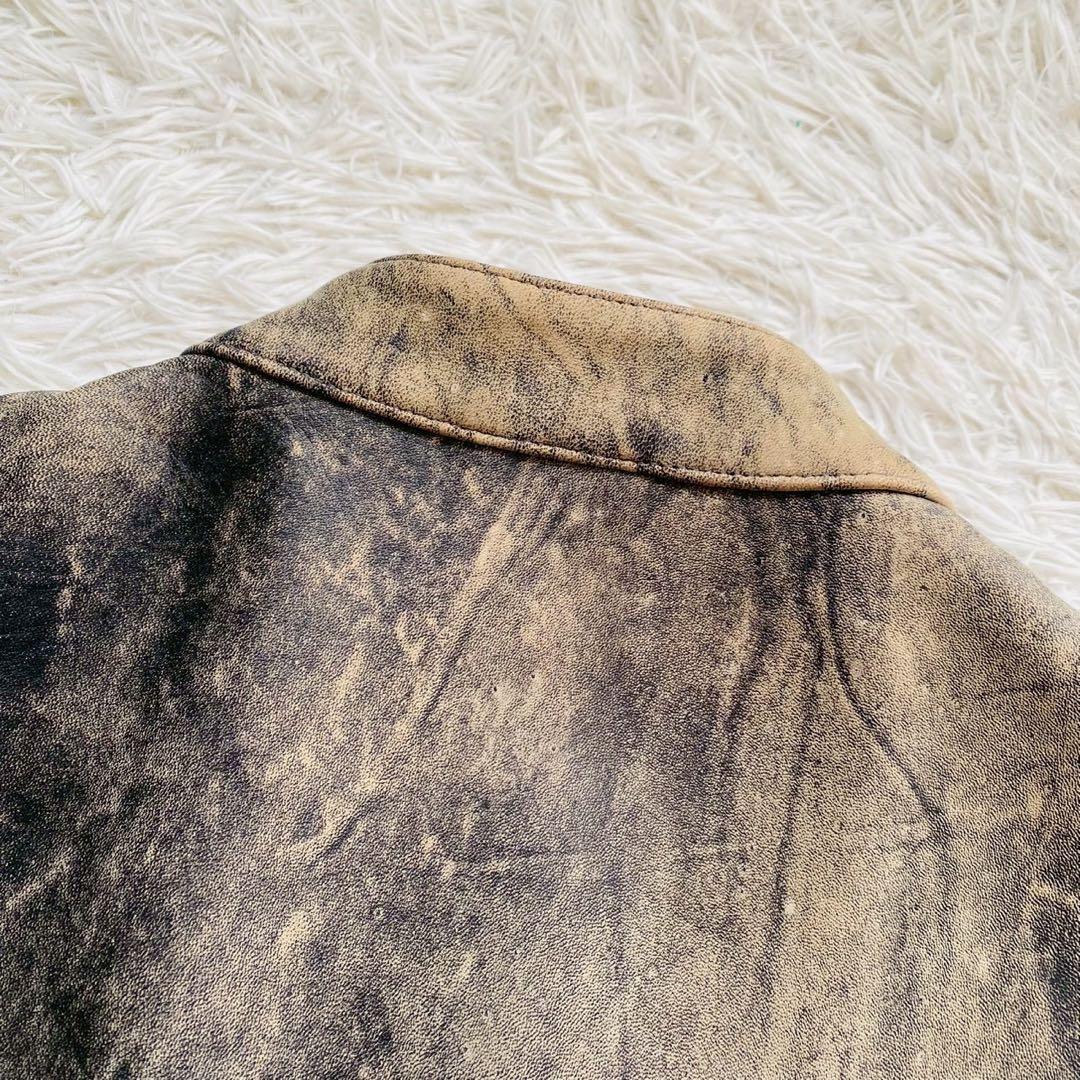 ウィンドアーマー●最上級イタリアンラムレザー●シングルライダースジャケット XL