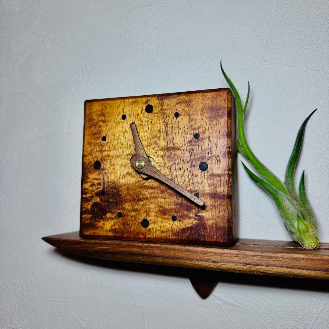 ハンドメイド ハワイアンコアウッド 置き時計