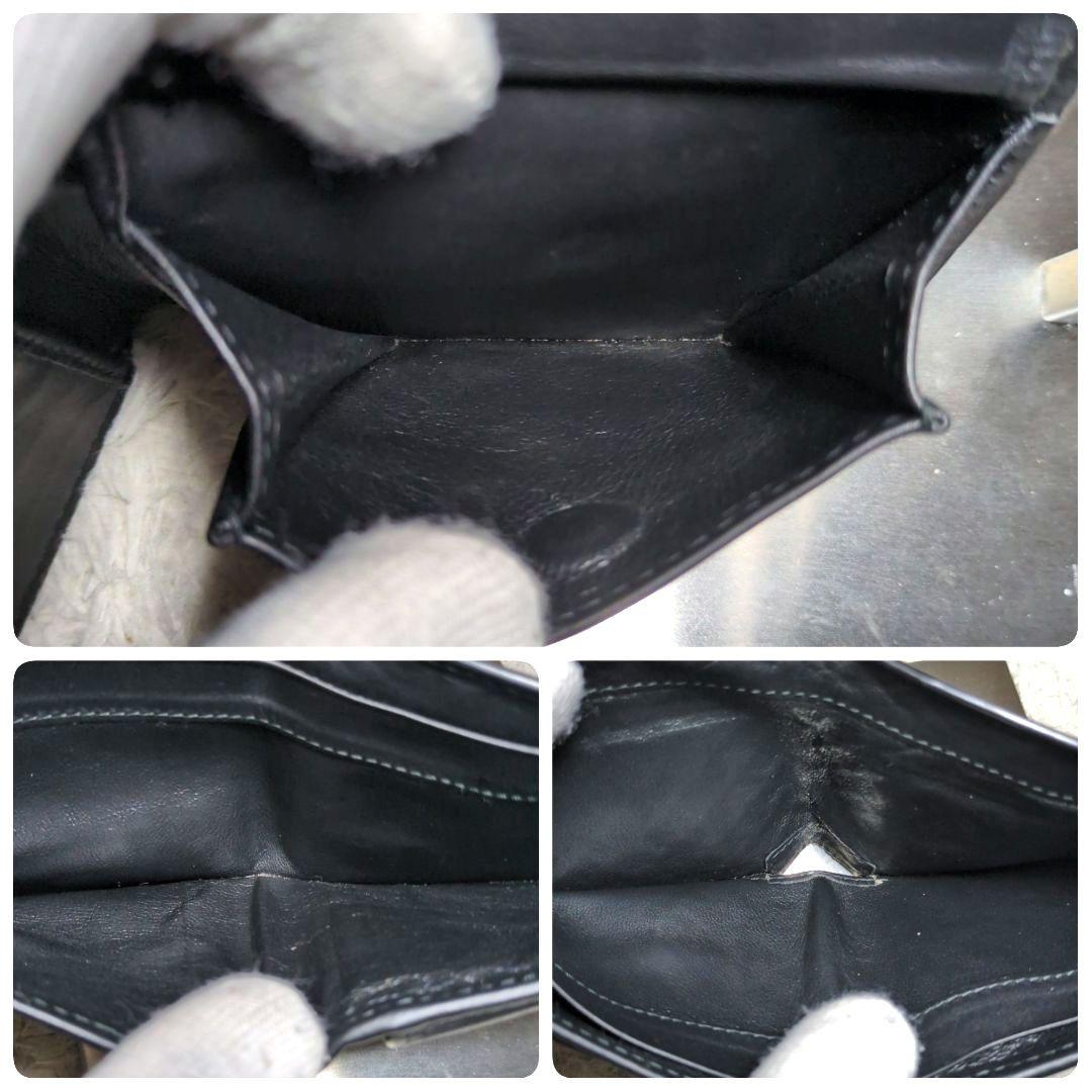 美品 RFID搭載 近年モデル BOTTEGA VENETA 二つ折り財布 黒