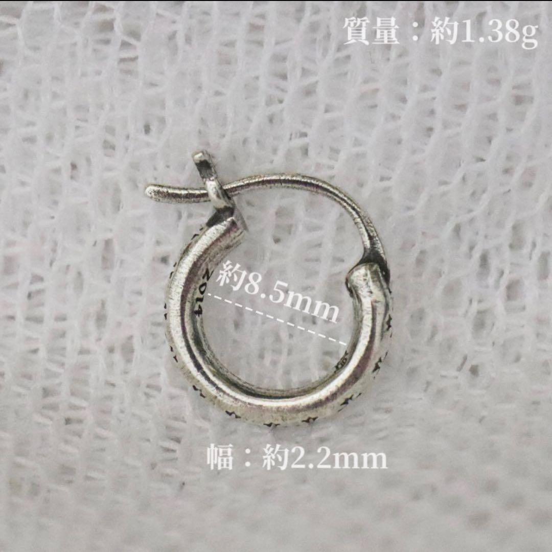 両耳 シルバー925 クロス フープピアス アンティーク調 おしゃれ 十字架