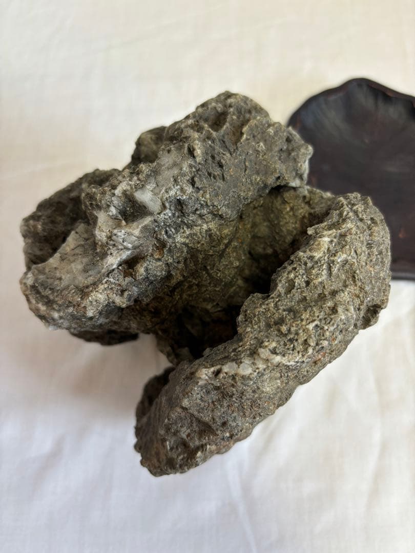 貴船洞窟茅舎石　鑑賞石 天然石 水石 自然石 置物 原石 石の置物 盆栽