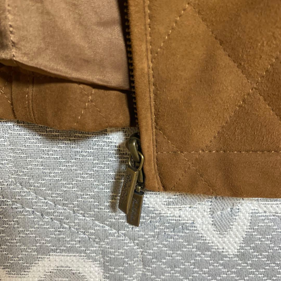 ブルックスブラザーズ　ブラウンスウェードレザーキルティングジャケット