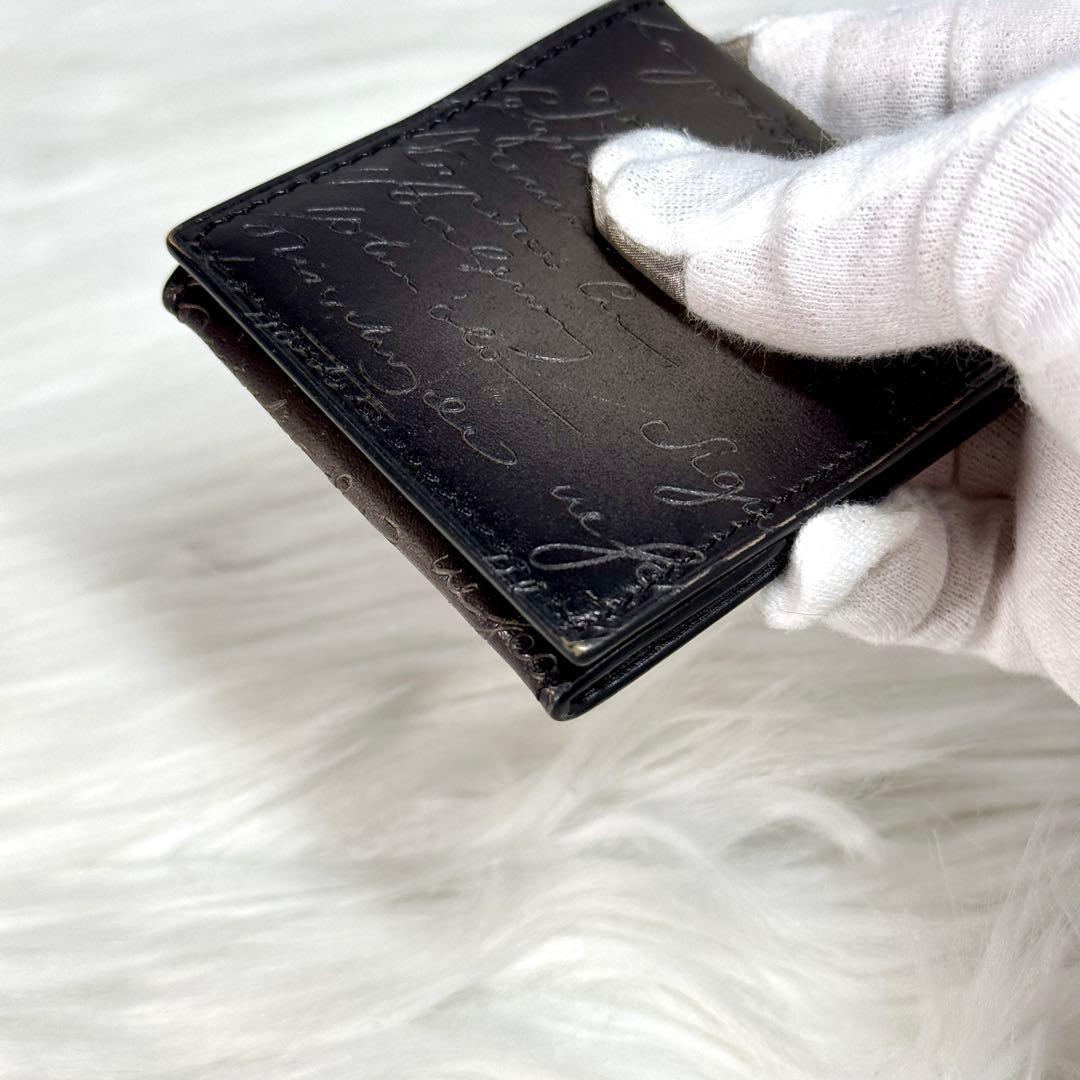 美品 ベルルッティ ケース カリグラフィ スクリットレザー ブラック