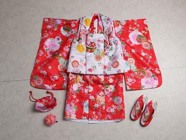 七五三 着物 被布 3歳女の子 フルセット Z00127