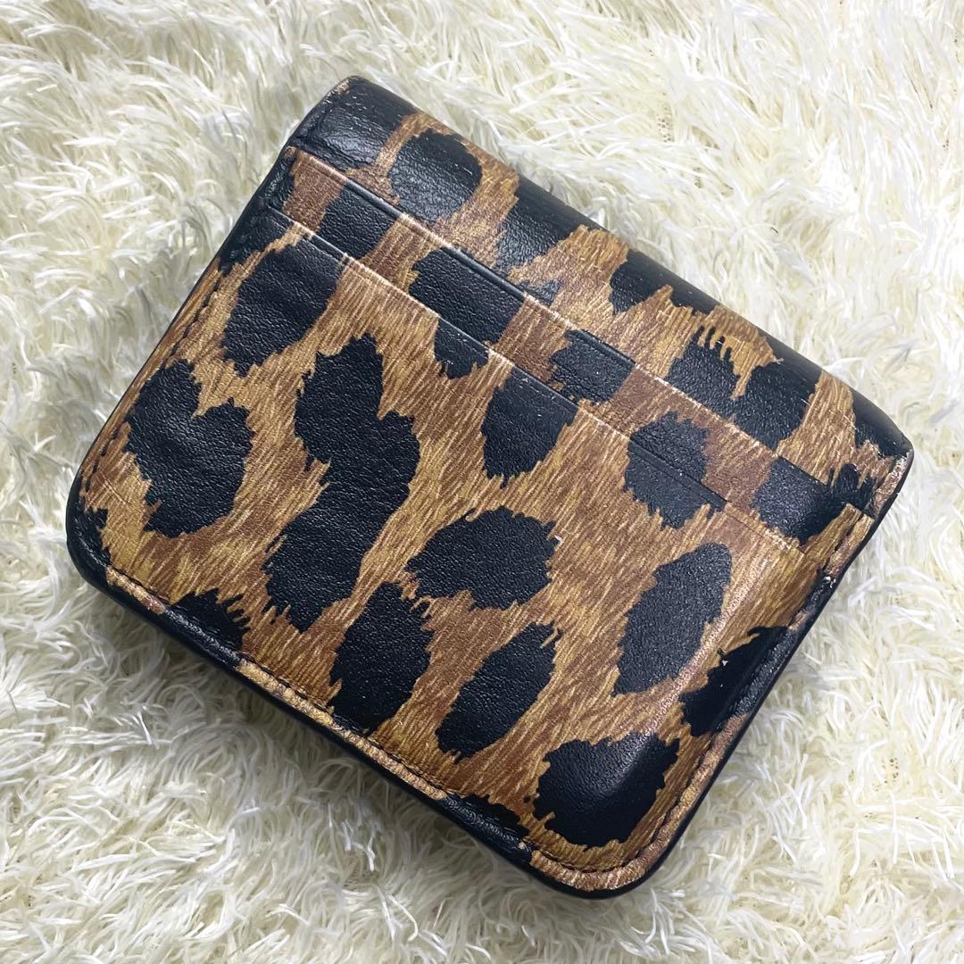 付属品完備 バレンシアガ エブリデイ 二つ折り財布 コンパクト レオパード