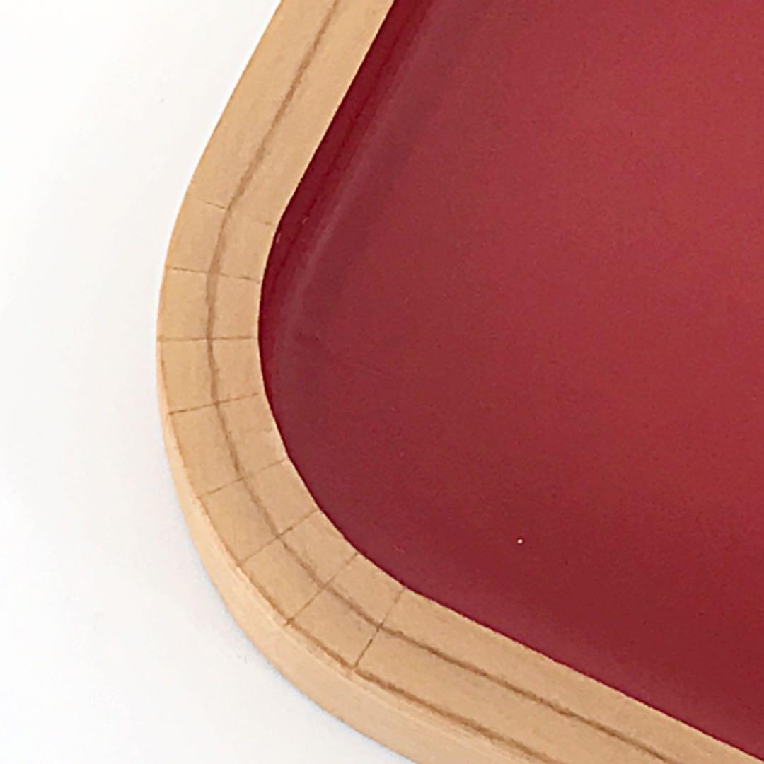 秋田杉 曲わっぱ 角盆 内朱