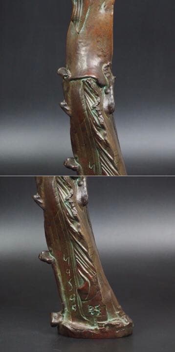 送料無料池田満寿夫作 抽象アート『金羊』ブロンズ 限定品20/30共箱 本物保証