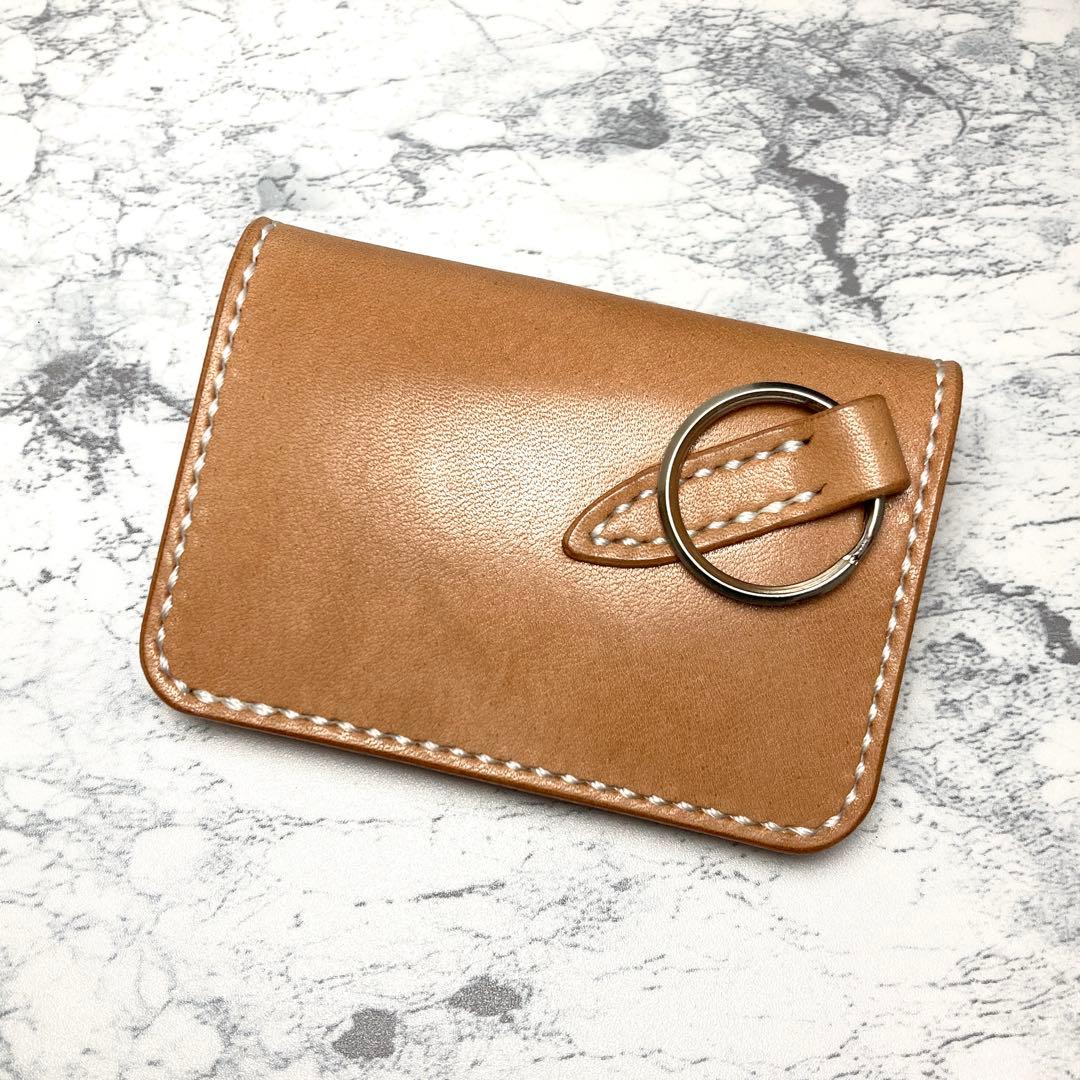 栃木レザー ミニ財布 本革 コンパクト財布 キーリング付き メンズ レディース