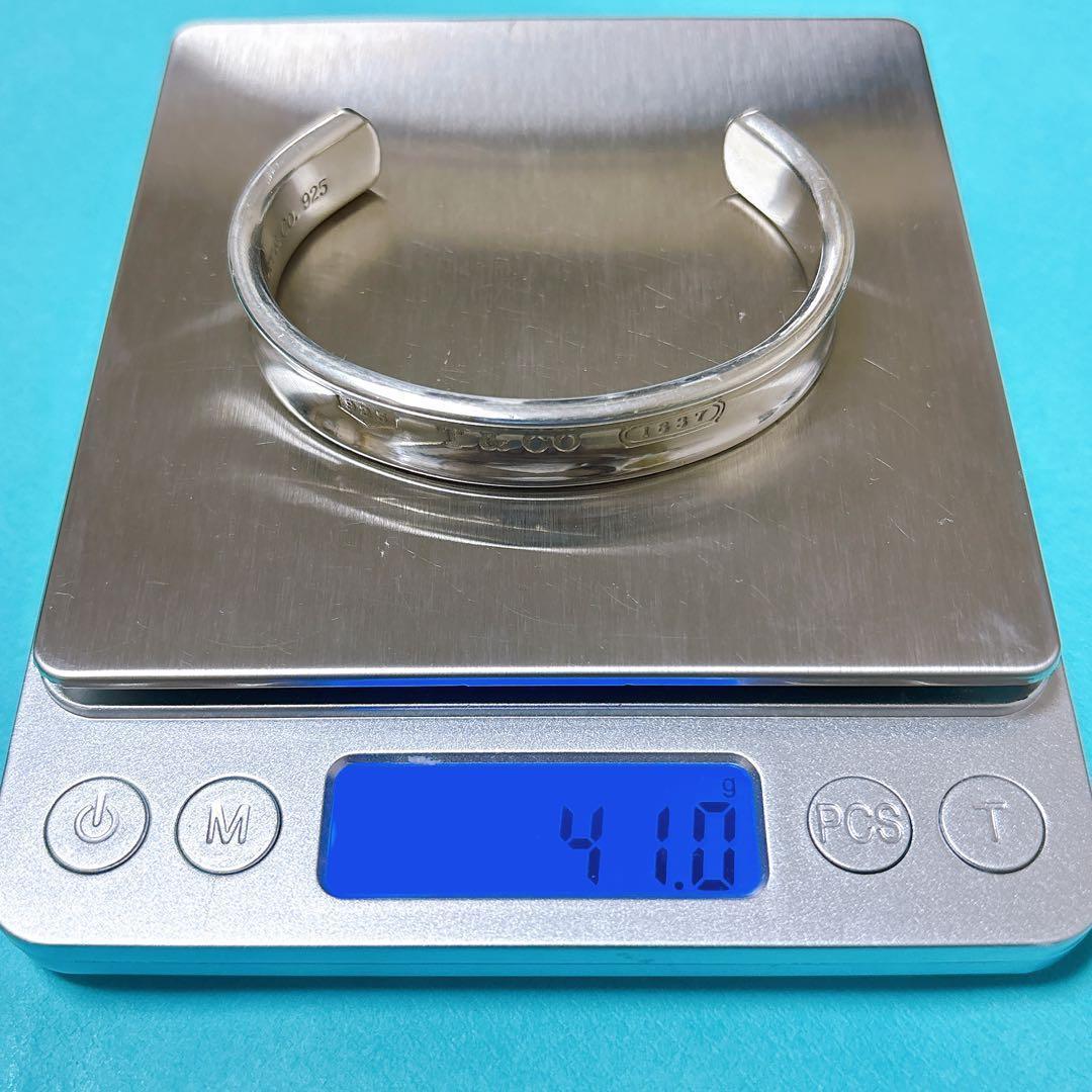 【美品】ティファニー ナロー カフ ワイド バングル ブレスレット SV925