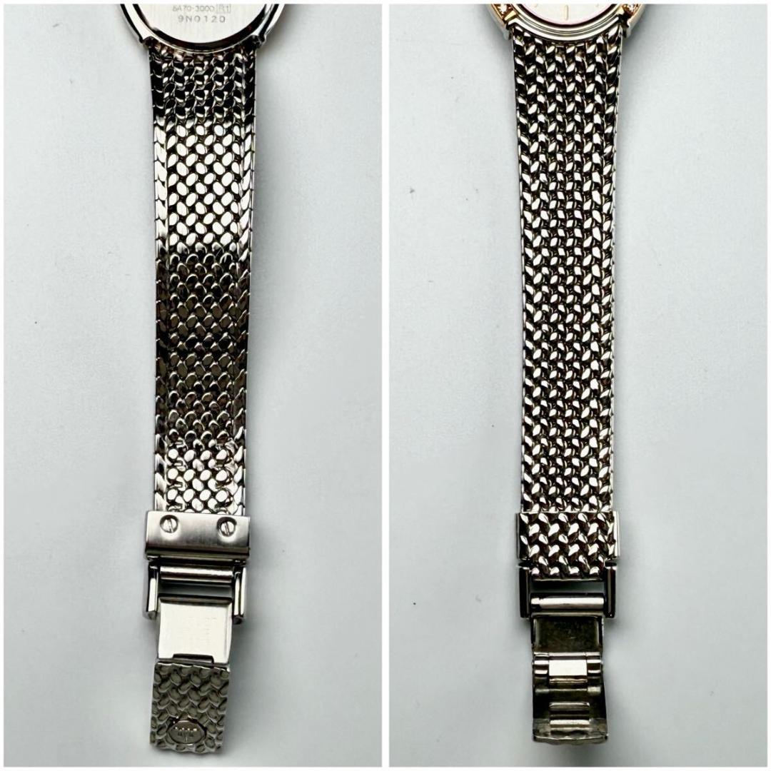 極美品【稼働】セイコー クレドール 腕時計 ピンクタイガーアイ ダイヤベゼル