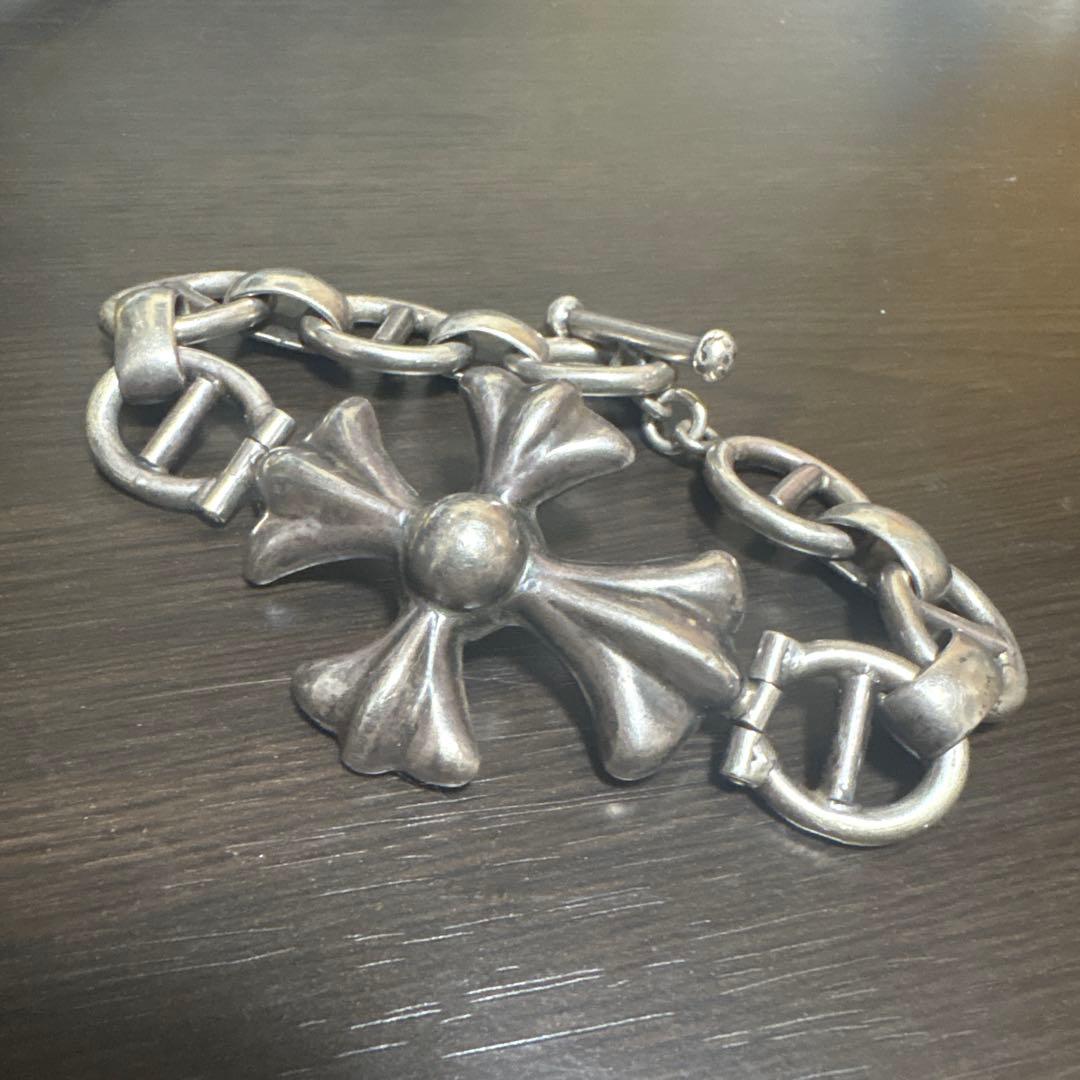 「vintage」メキシコ製silver925刻印　クロスブレスレット
