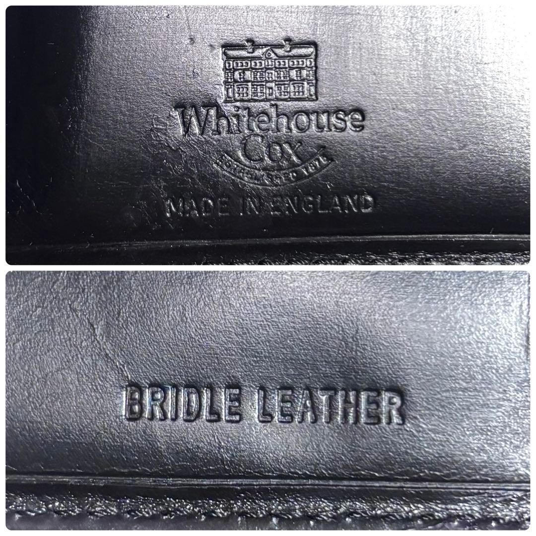 【よろしくん！】ホワイトハウスコックス 3つ折り財布 黒 レザー ブラック