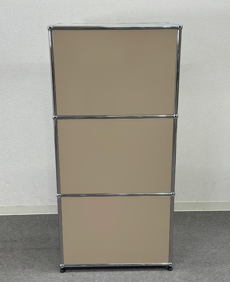 正規品ほぼ未使用品■USMハラー■スリムキャビネットシェルフ　1列3段　ベージュ