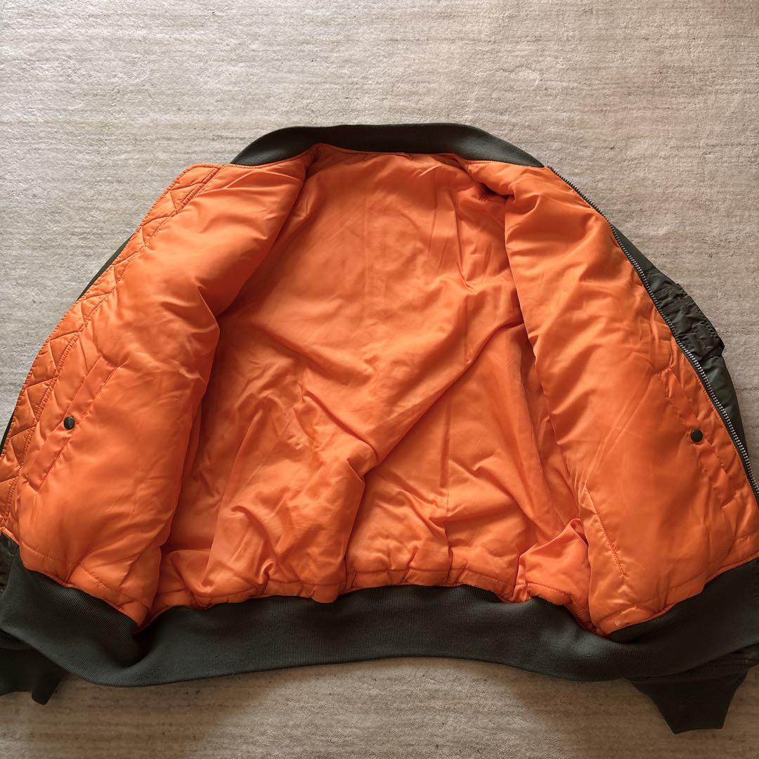 希少な5Lサイズ ALPHA MA-1 大きいサイズ カーキ リバーシブル