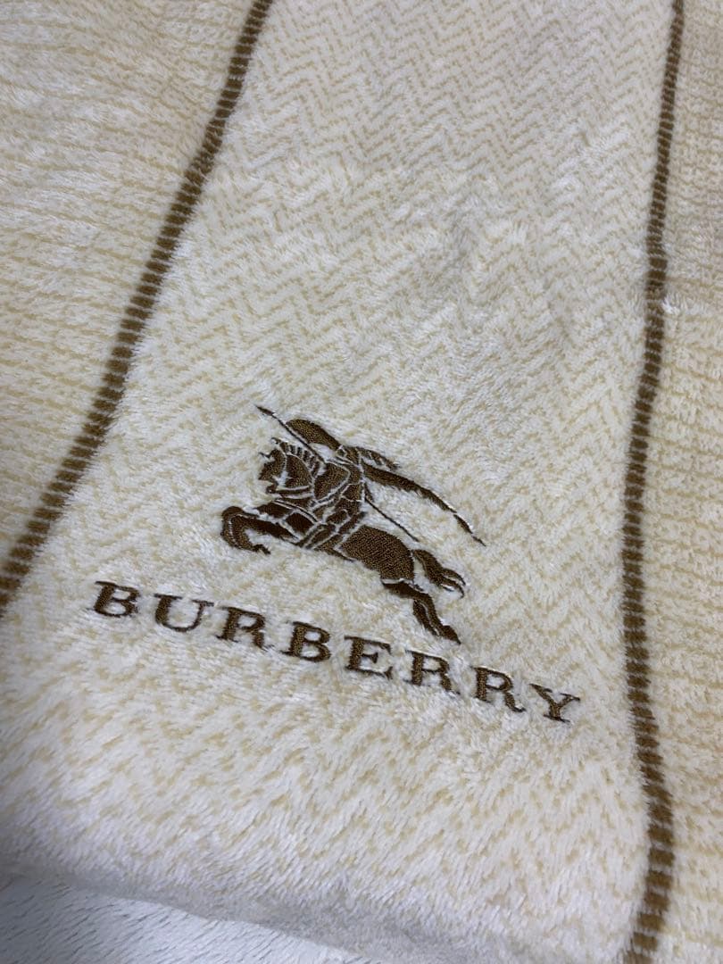 BURBERRY 綿毛布2枚 グレー　ブルー