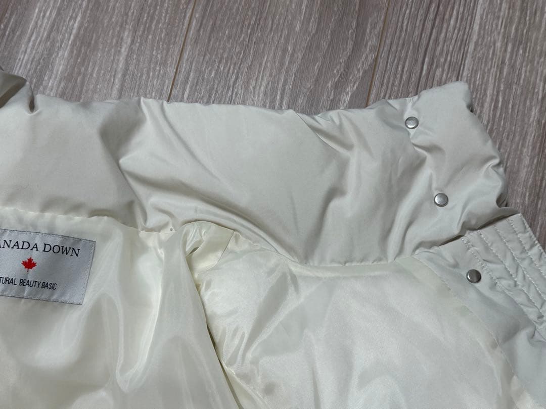 スタンドカラーダウン　S オフホワイト