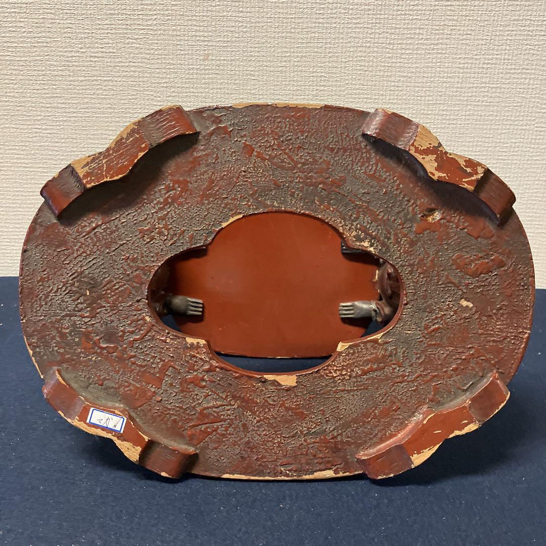 中国漆器　唐子人形の置台