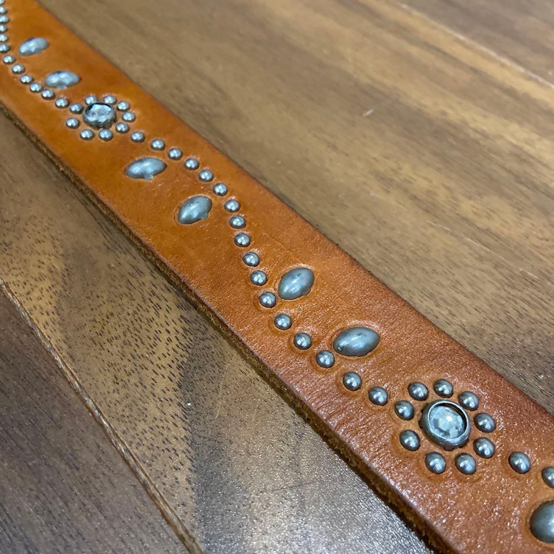 2点 HTC フラワースタッズ ナローベルト クリアストーン 34inch