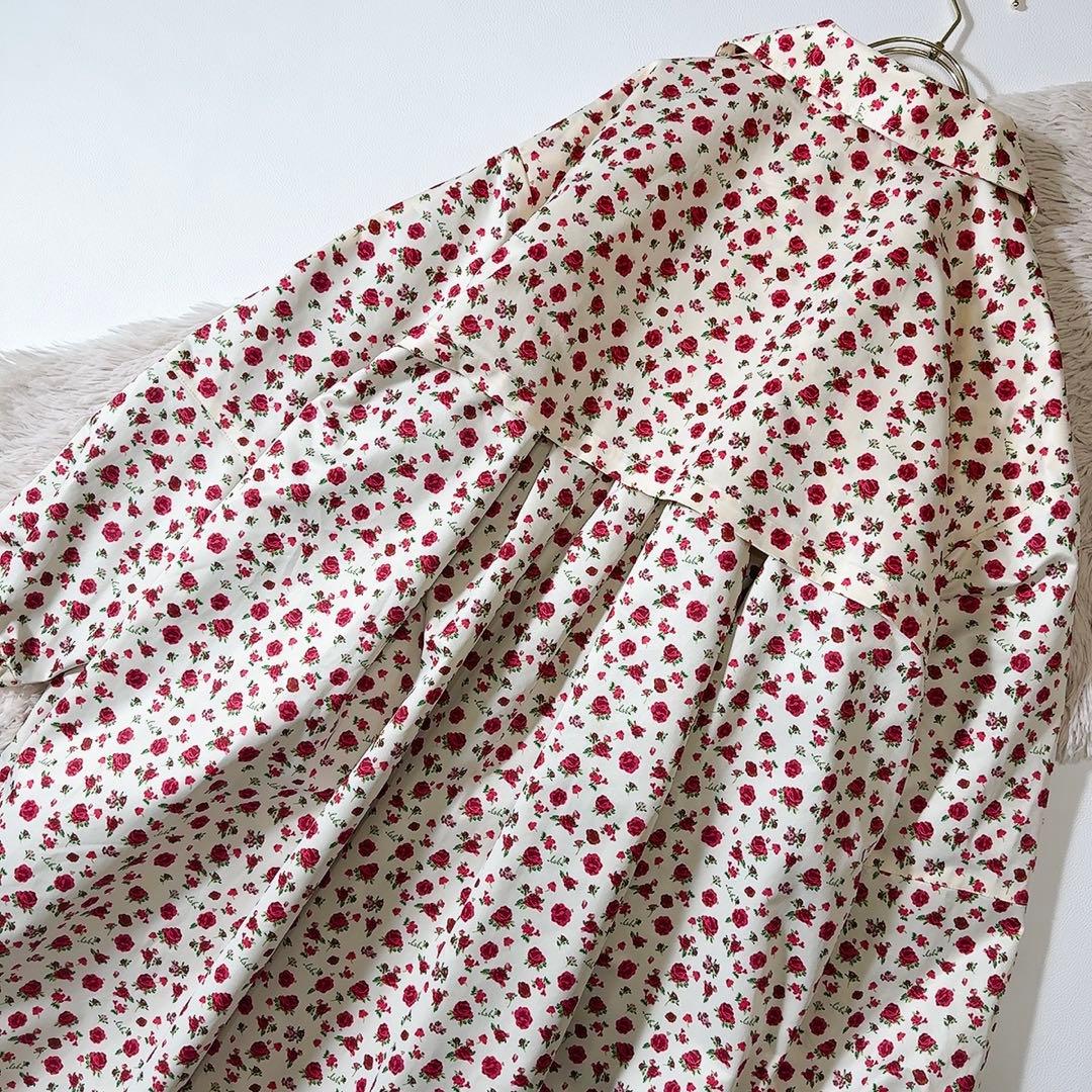 新品タグ付ꕥリトルサニーバイト 現行品 ローズレーヨンジャケット 花柄 大きめ