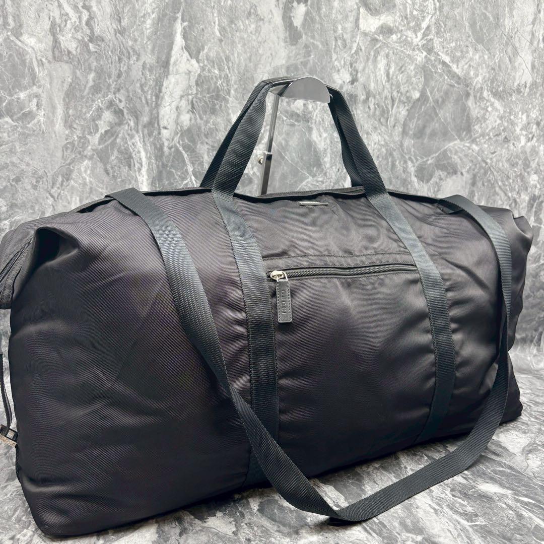 ✨美品✨GUCCI 2way ボストンバッグ ショルダー ロゴ レザー 黒