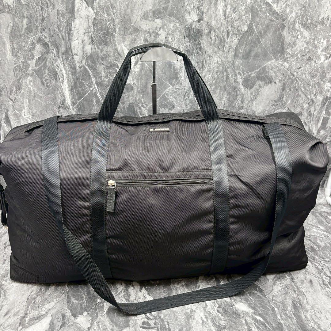 ✨美品✨GUCCI 2way ボストンバッグ ショルダー ロゴ レザー 黒