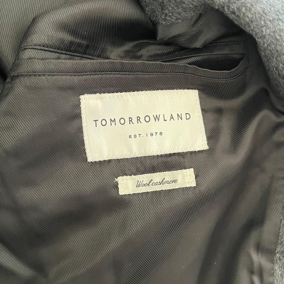 極美品 TOMORROWLAND ウールカシミヤ ステンカラーコート M グレー