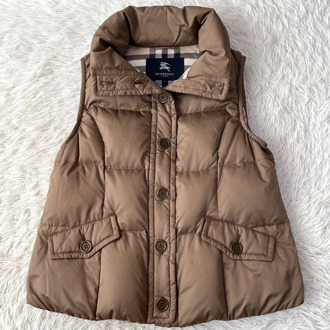 バーバリーロンドン　裏地メガチェック　ダウンベスト　希少サイズ