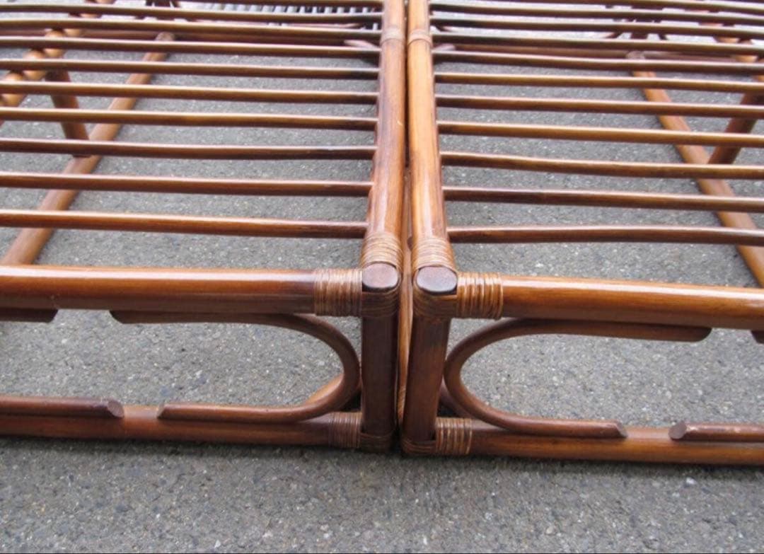 籐　ラタン　シングルベッド