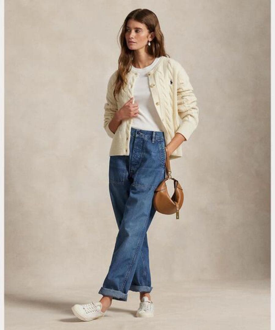 ケーブルニット カーディガン　ラルフローレン