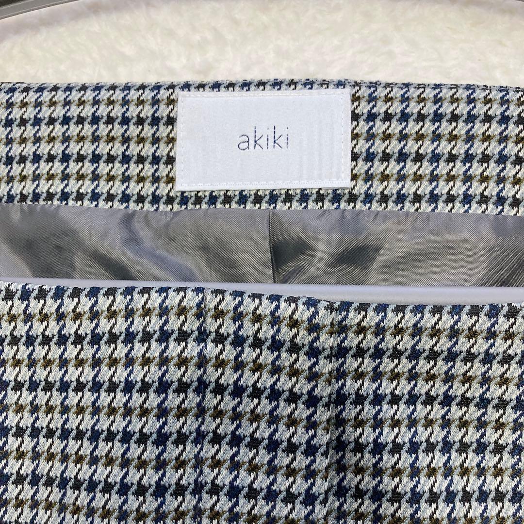 akiki アキキ チェックぺプラムジャケットFサイズ