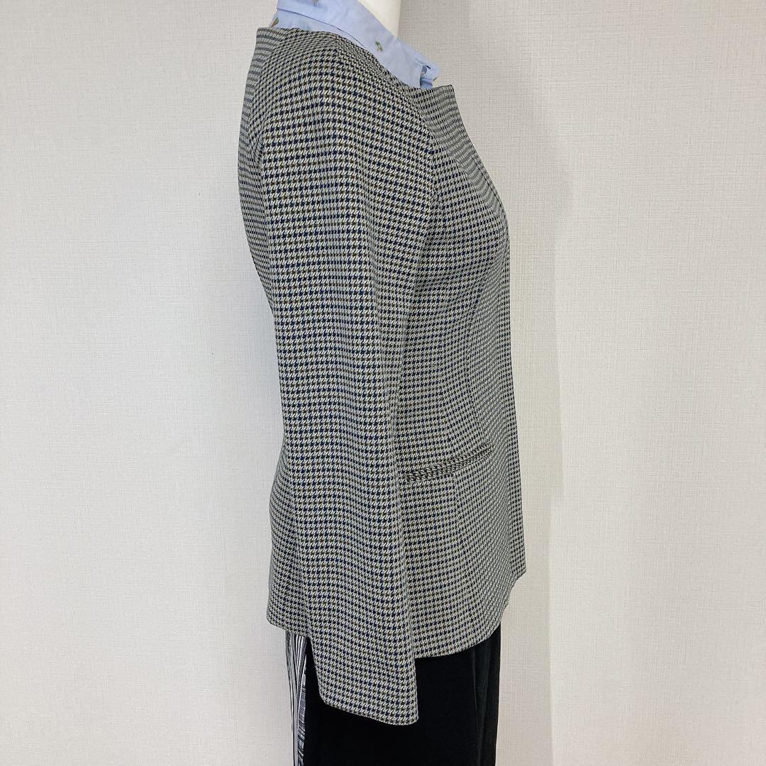 akiki アキキ チェックぺプラムジャケットFサイズ