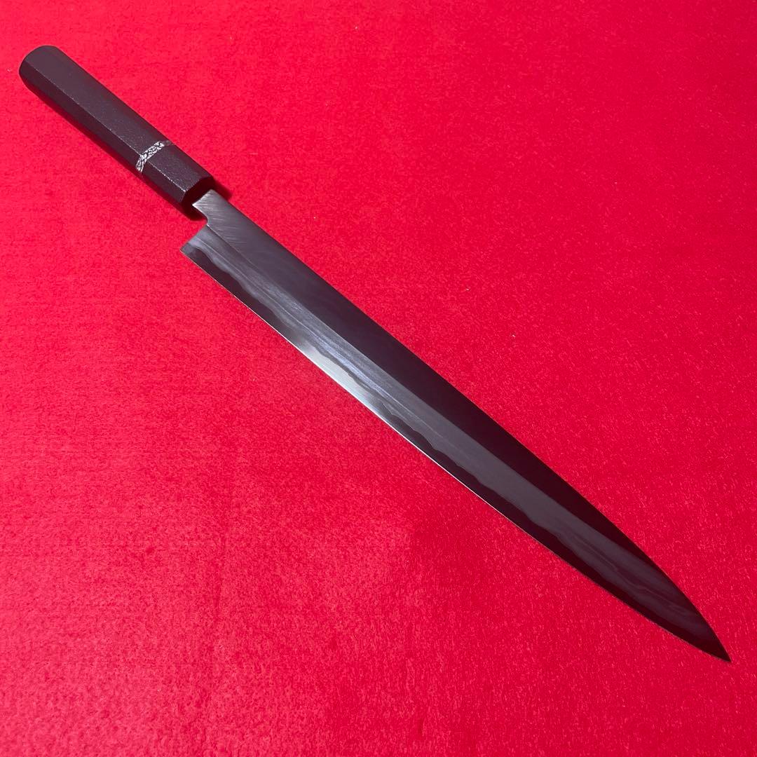 銀閣　青鋼　柳刃　尺　ブラックコート