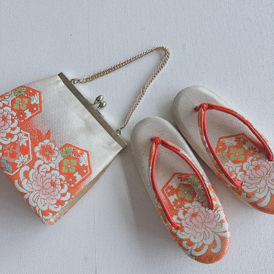 Buruburu　フルセット　きもの青　　簡単半襟　小物セット7282