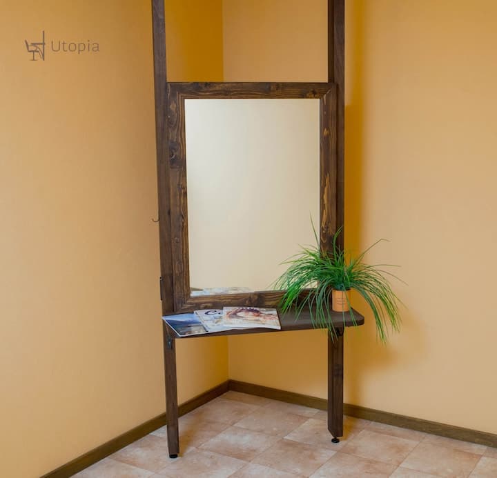 美容室用 アンティークドレッサー 片面使用 （両面使用あり） コンセント差込付