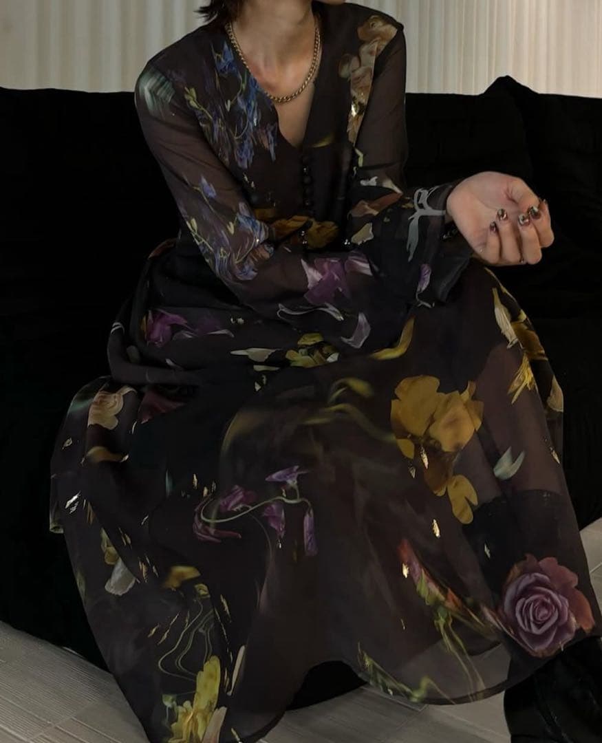 ［美品］アメリヴィンテージ　SCAN FLOWER DRESS