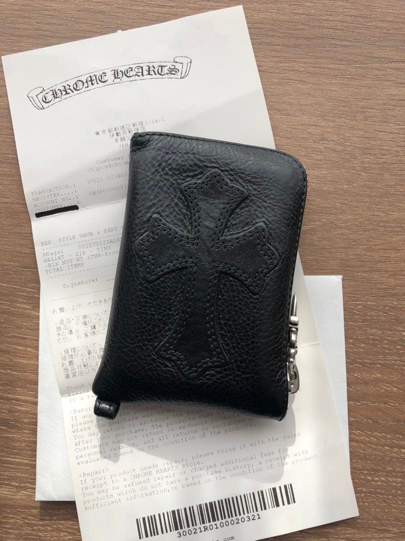 クロムハーツ TINY ZIP タイニージップ セメタリー クロス 財布