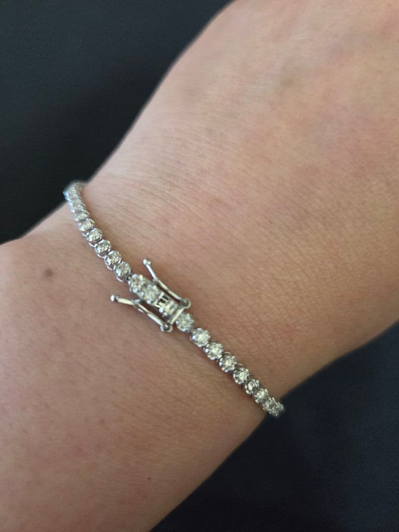 天然フルダイヤモンド2ct テニスブレスレット