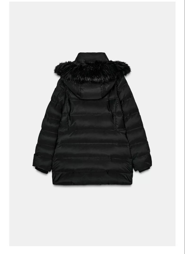 ZARA 撥水ウィンドブレーカーフード付きダウンジャケット