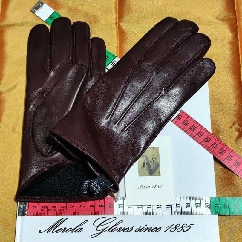 専用 メローラ ナッパボルドー カシミア+ライニングなし 革手袋 グローブ