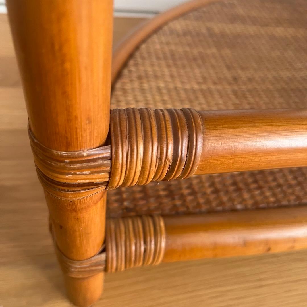 ラタン コーナーシェルフ 籐家具 3段 収納棚 ナチュラル 北欧風　ラック