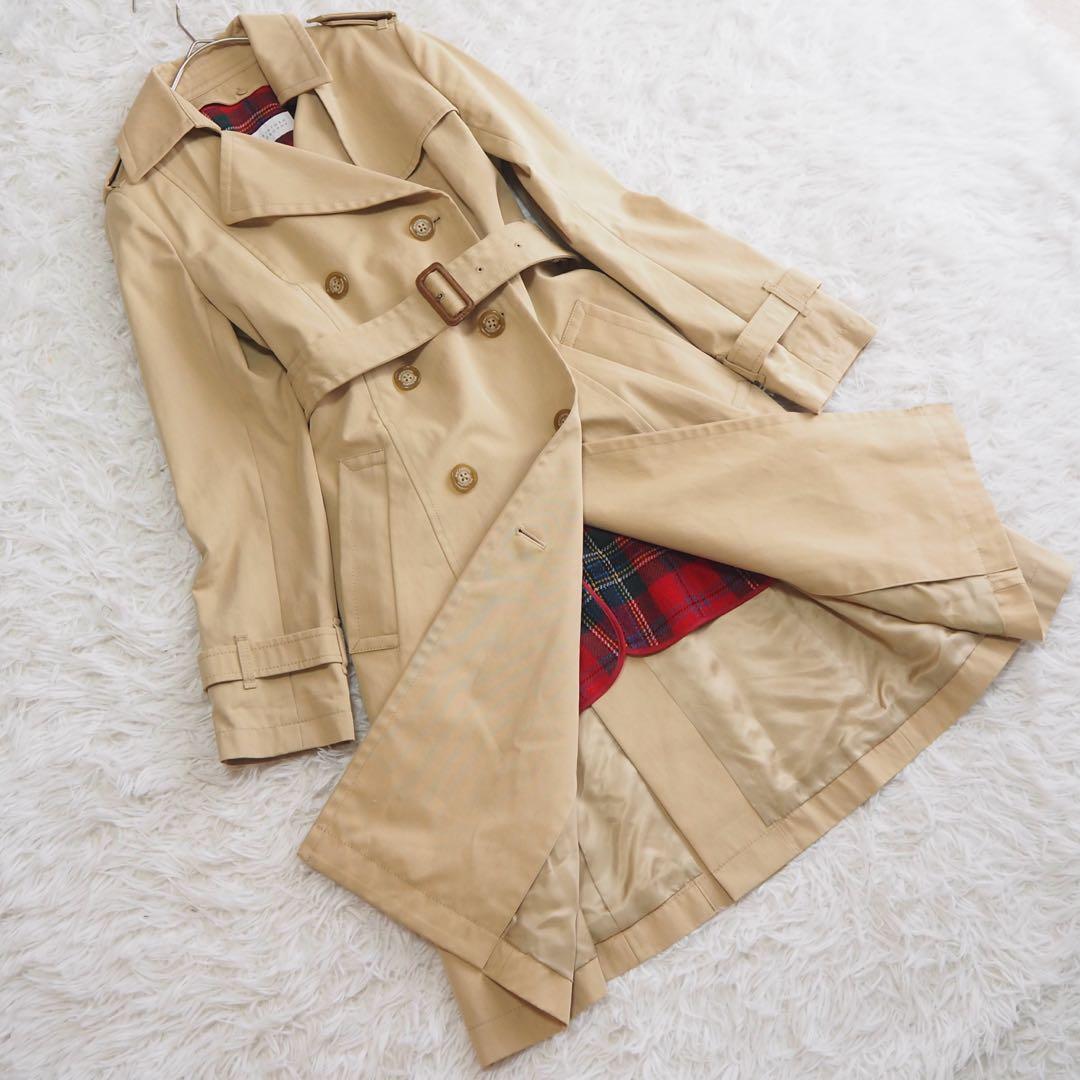 美品 マッキントッシュフィロソフィー トレンチコート ライナー チェック ベルト