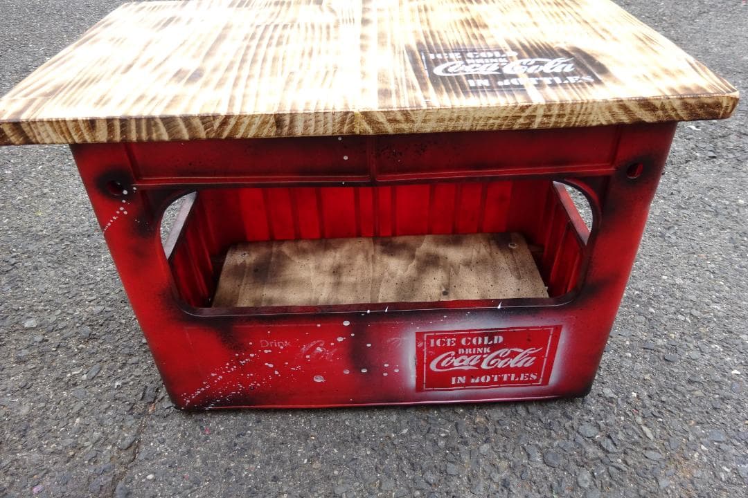 CocaCola レトロ ビンテージ感 コカコーラ ボトルケース テーブル