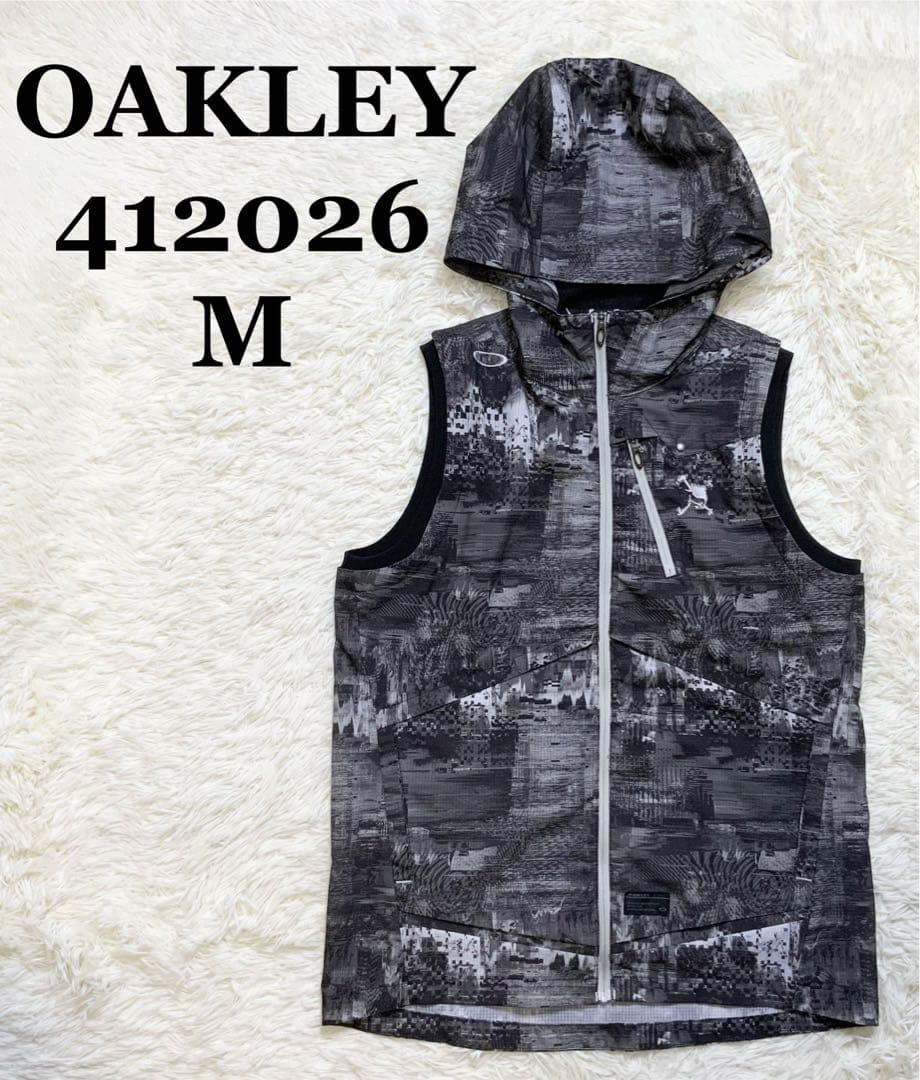 OAKLEY オークリー 412026JP フード付 ジップベスト M スカル柄