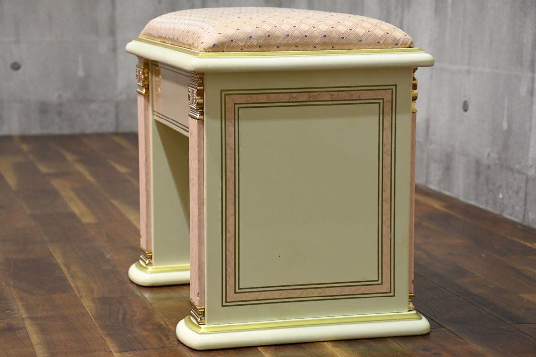 DGC71 イタリア製 スツール 姫系インテリア 腰掛け 椅子 玄関スツール