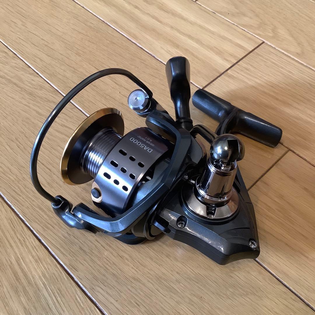 遠投ショアジギ　5ピース2.4mスピニングロッド&スピニングリール5000番