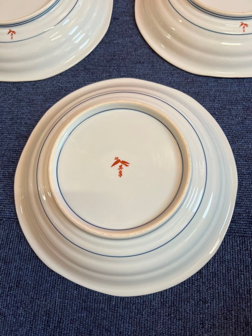 1154  有田焼　其泉 果実絵大皿　3客　未使用