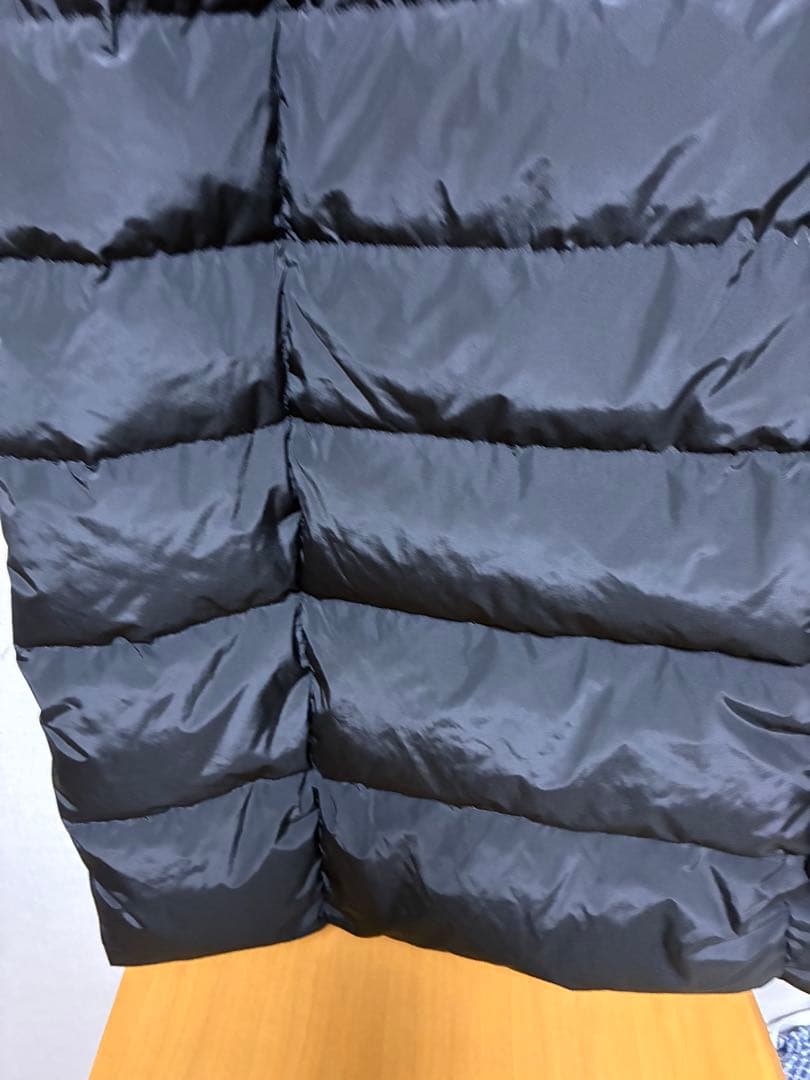 最終値下げ★美品★光沢黒ブラック超ロングダウンコート【Ｌ】Aライン！