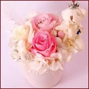 プリザーブドフラワー ピンクベア アレンジメント