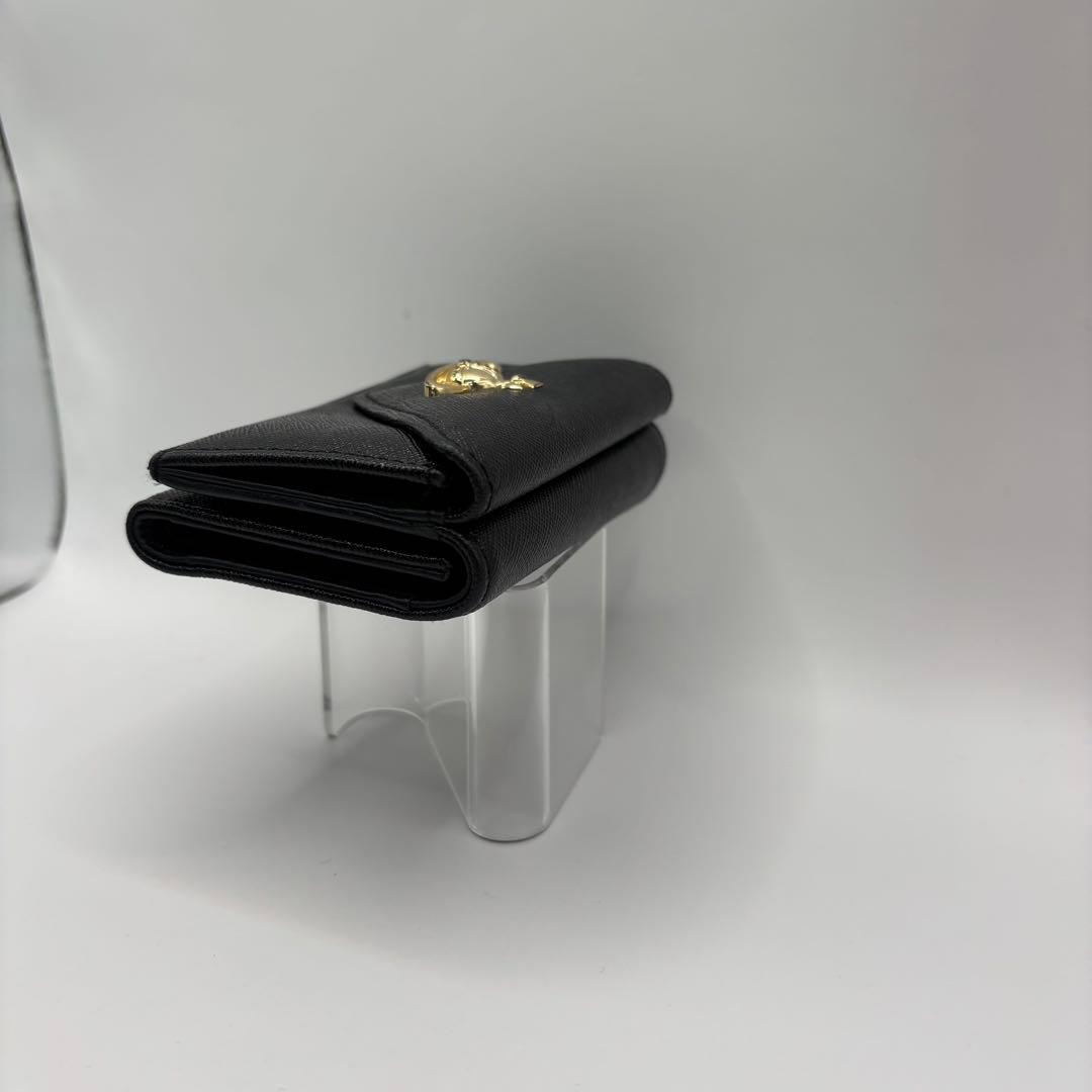 vivienne westwood 三つ折り財布　ブラック　ゴールド　オーブ